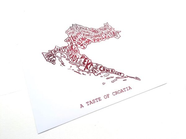 Croatia map print, 10in x 8in print - Image 2
