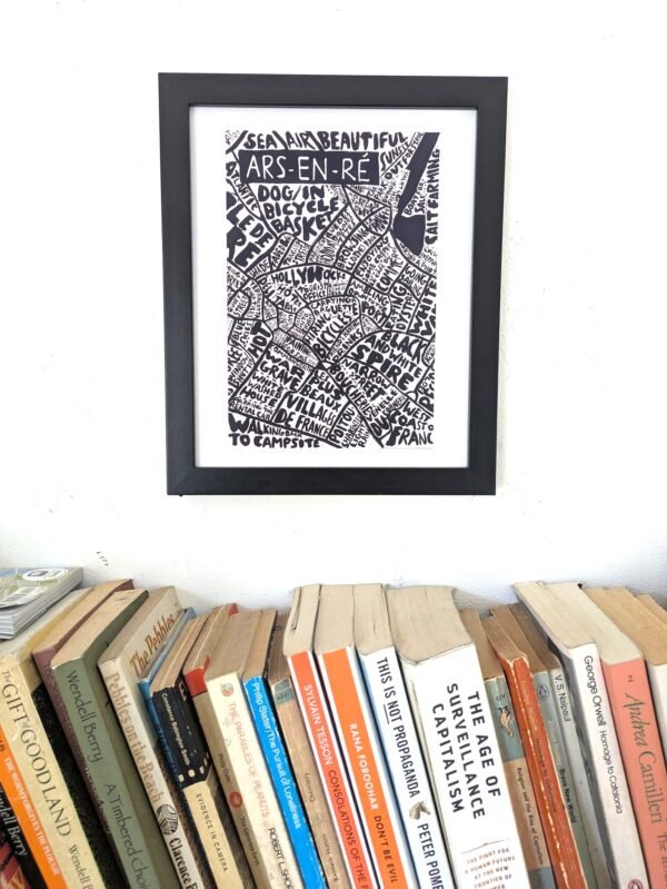 Ars-en-Ré map | 10in x 8in print - Image 5