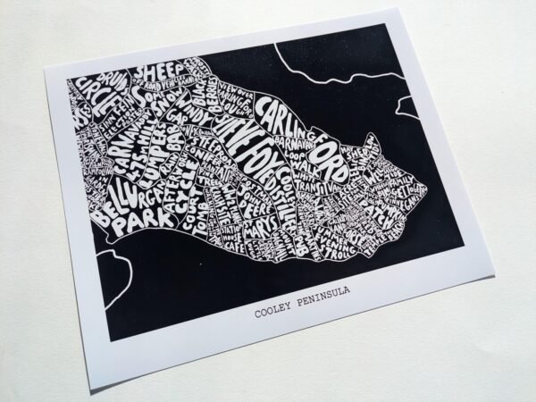 Cooley Peninsula Ireland | 10in x 8in map print - Image 4