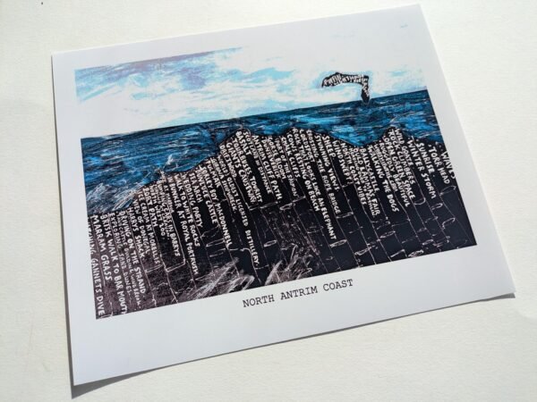 Causeway Coast map | 10in x 8in print - Image 3