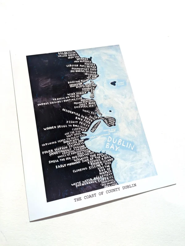 County Dublin coastline map | 10in x 8in print - Image 2