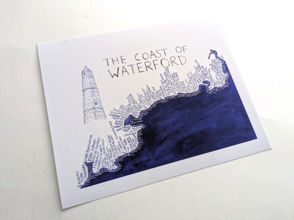 Waterford Coast map | 10in x 8in print - Image 2