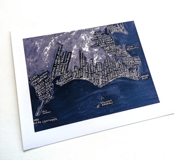 South Wexford coast map | 10in x 8in print - Image 3