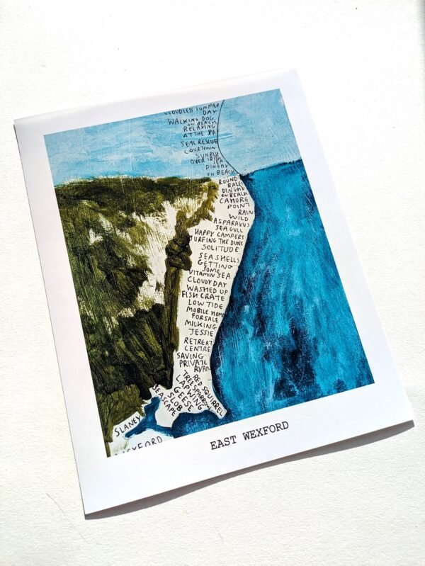East Wexford coast map | 10in x 8in print - Image 2