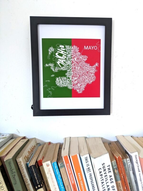 Mayo Ireland | 10in x 8in map print - Image 5