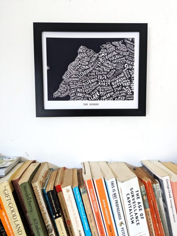 The Burren Ireland | 10in x 8in map print - Image 4
