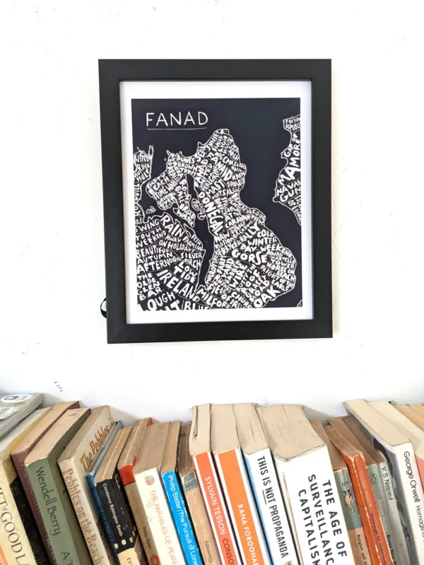 Fanad Peninsula Ireland | 10in x 8in map print - Image 2