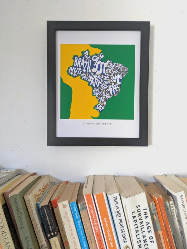 Brazil map print, 8in x 10in - Image 3