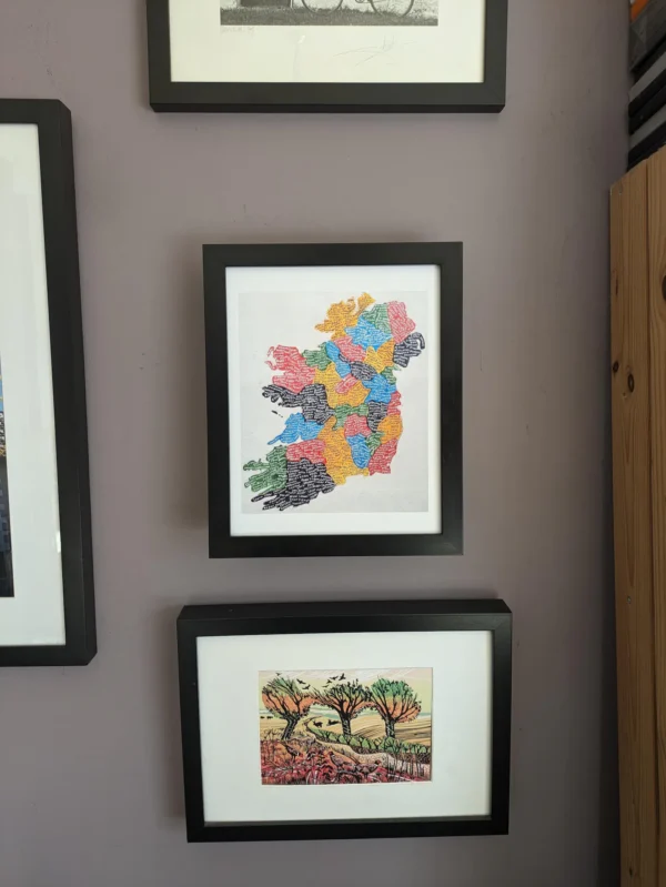 Irish Family Name Map, 10in x 8in map print - Image 4