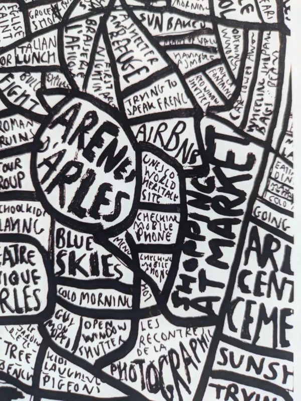 Arles France map, 10in x 8in print - Image 3