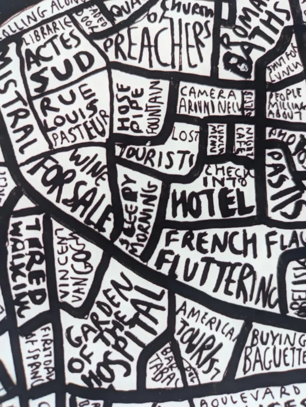Arles France map, 10in x 8in print - Image 5