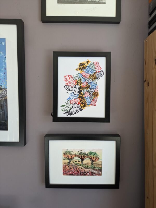 Ireland county map, colourful 10in x 8in print - Image 4