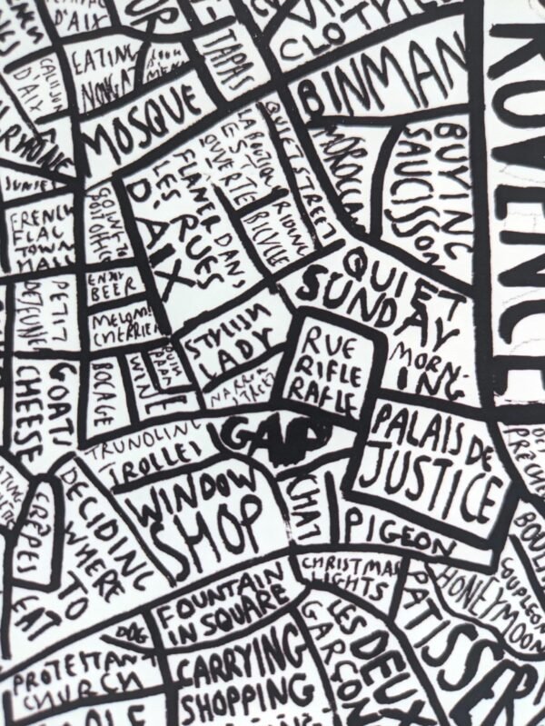 Aix-en-Provence map | 10in x 8in print - Image 5