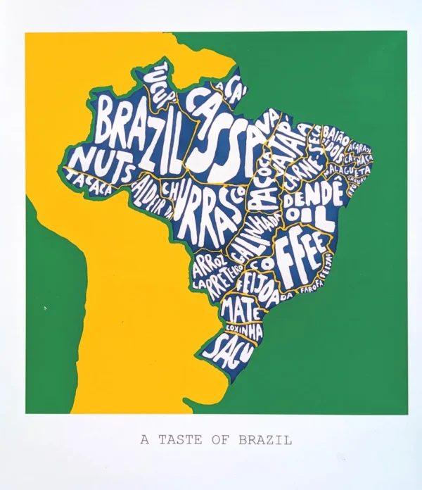 Brazil map print, 8in x 10in - Image 4