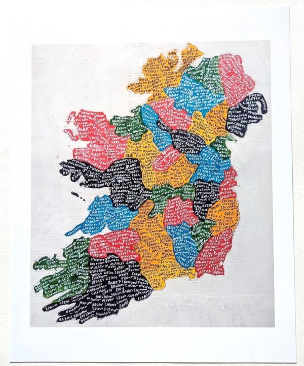 Irish Family Name Map, 10in x 8in map print - Image 2