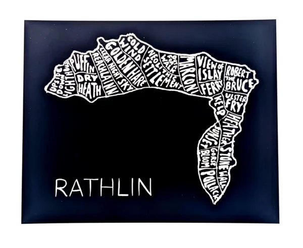 Rathlin Island, 10in x 8in map print - Image 2