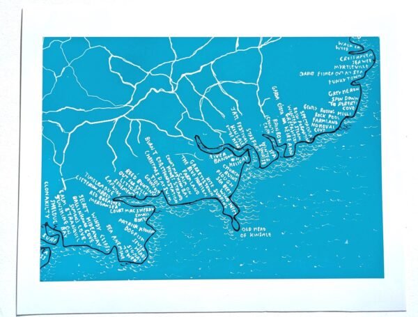 West Cork coast map  | 10in x 8in print - Image 2