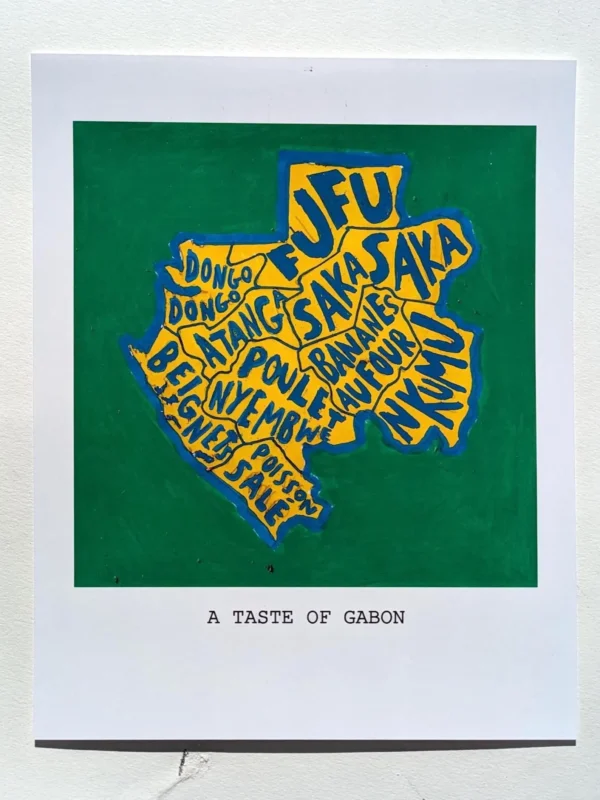 Map of Gabon food, 8in x 10in print - Image 2