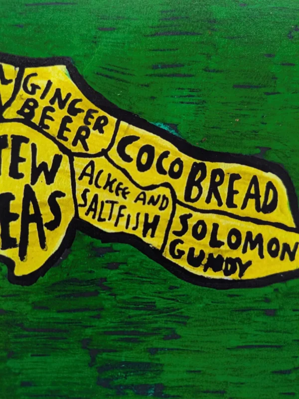 Map of Jamaica food, 10in x 8in print - Image 2