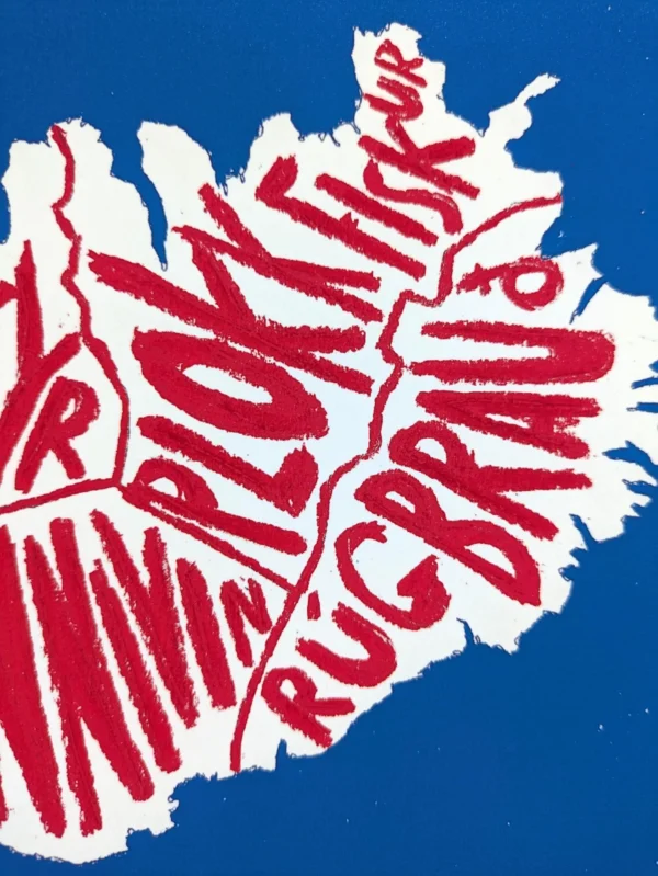 Map of Iceland food, 8in x 10in - Image 3