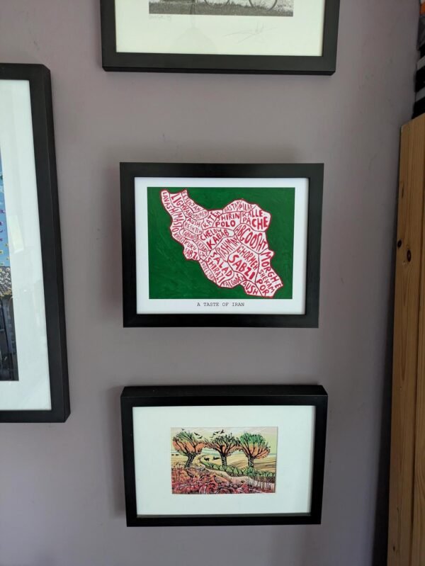 Iran map of food, 10in x 8in print - Image 2