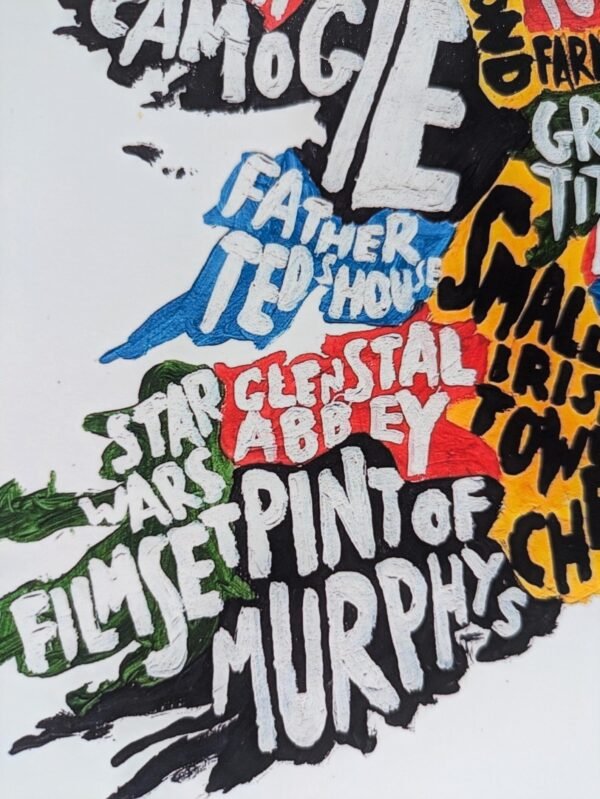 Ireland county map, colourful 10in x 8in print - Image 5