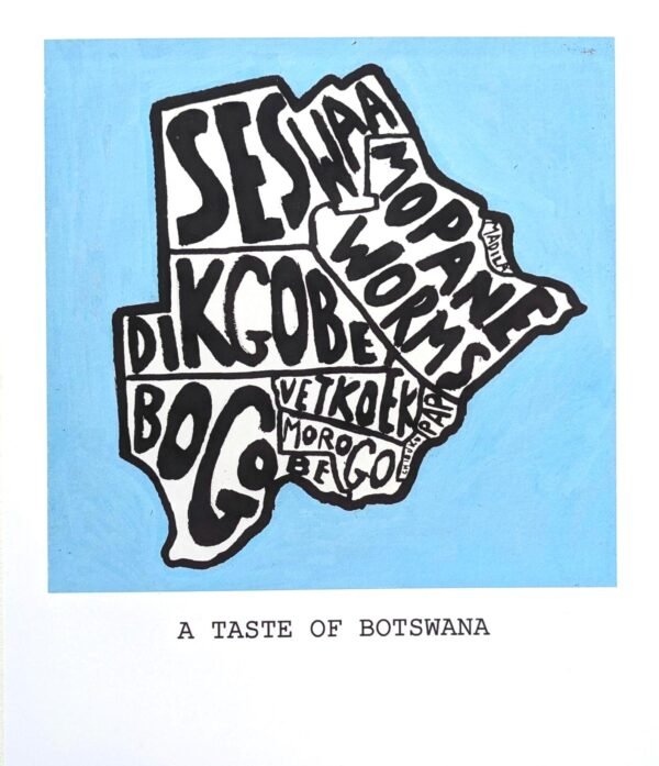 Map of Botswana, traditional food version | 8in x 10in print - Image 5