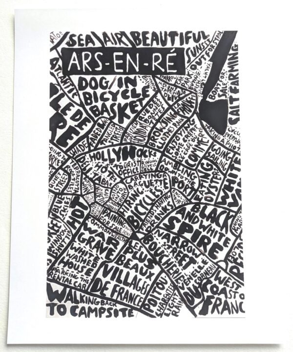 Ars-en-Ré map | 10in x 8in print - Image 3