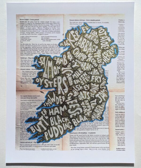 Map of Irish food, 8in x 10in print - Image 2