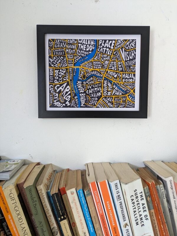Carlow Town map, 10 x 8in print - Image 4