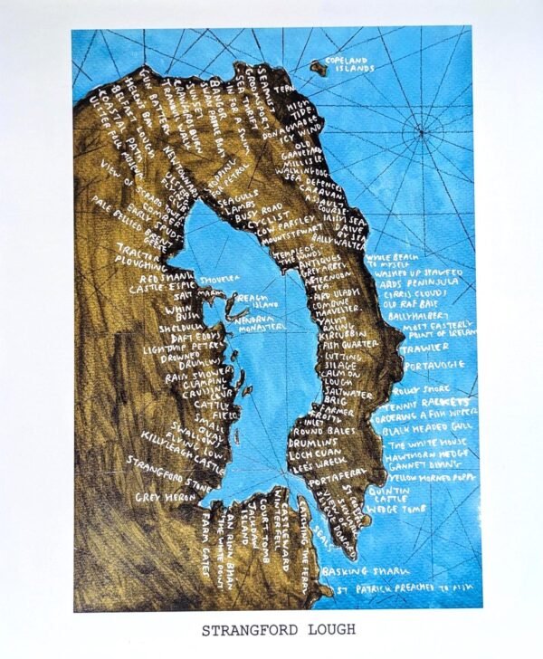 Strangford Lough Ireland | 10in x 8in map print - Image 2
