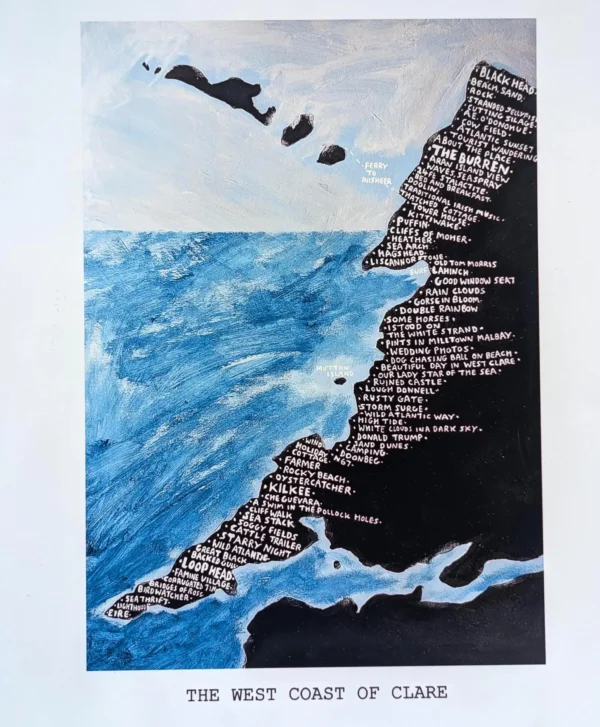West Coast of Clare map | 10in x 8in print - Image 2