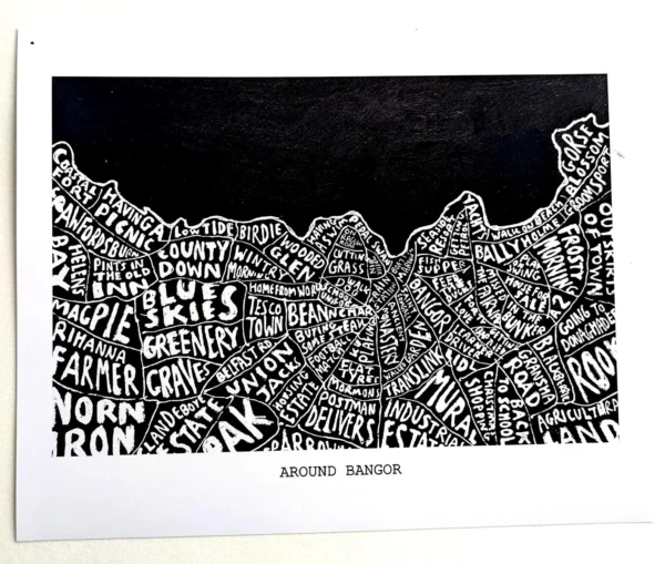 Bangor Northern Ireland  | 10in x 8in map print - Image 4