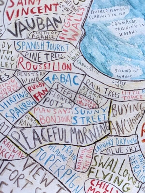 Collioure map, 10in x 8in print - Image 5