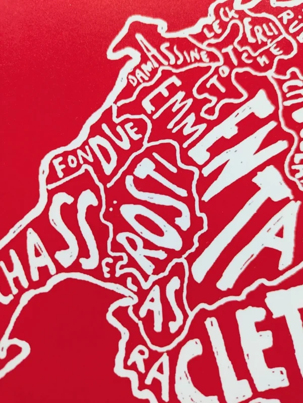 Switzerland map art, food version | 8in x 10in print - Image 5