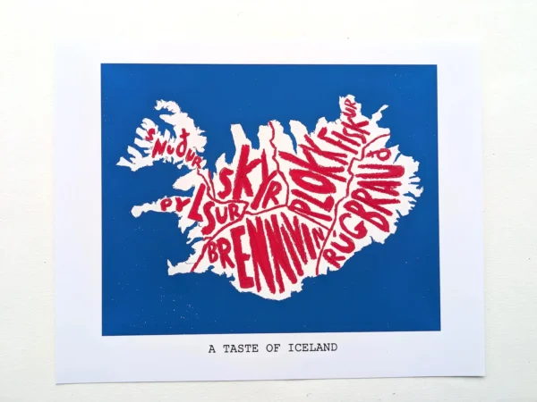 Map of Iceland food, 8in x 10in - Image 4