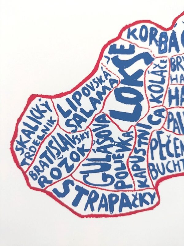 Slovakia Map of Food, 10in x 8in print - Image 5
