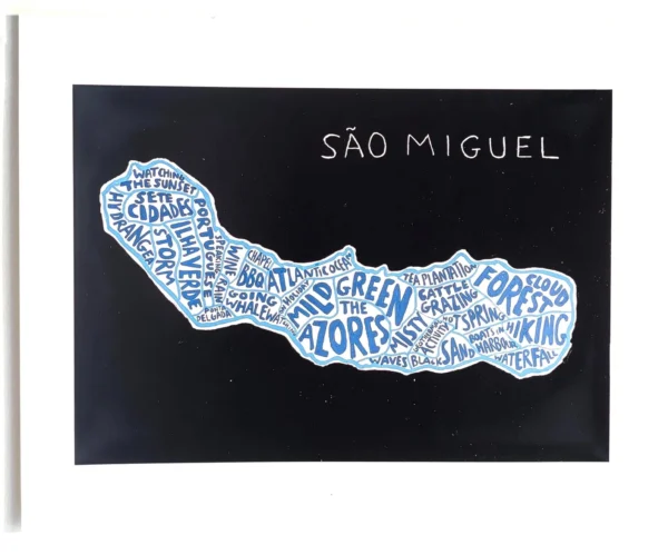 Sao Miguel island print | 10in x 8in map - Image 2