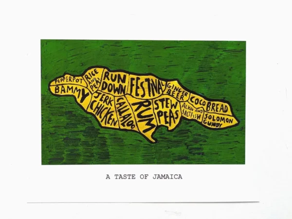 Map of Jamaica food, 10in x 8in print - Image 4