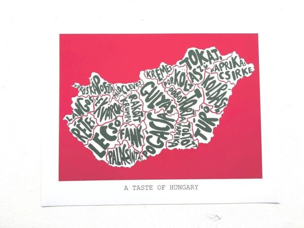 Hungary map of food, 10in x 8in print - Image 5