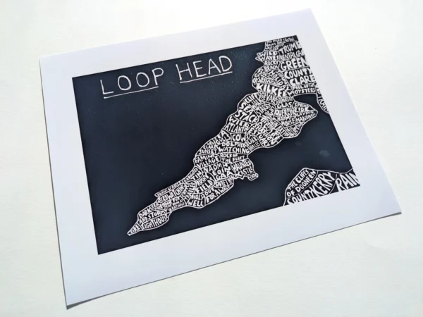 Loop Head Ireland | 10in x 8in map print - Image 3