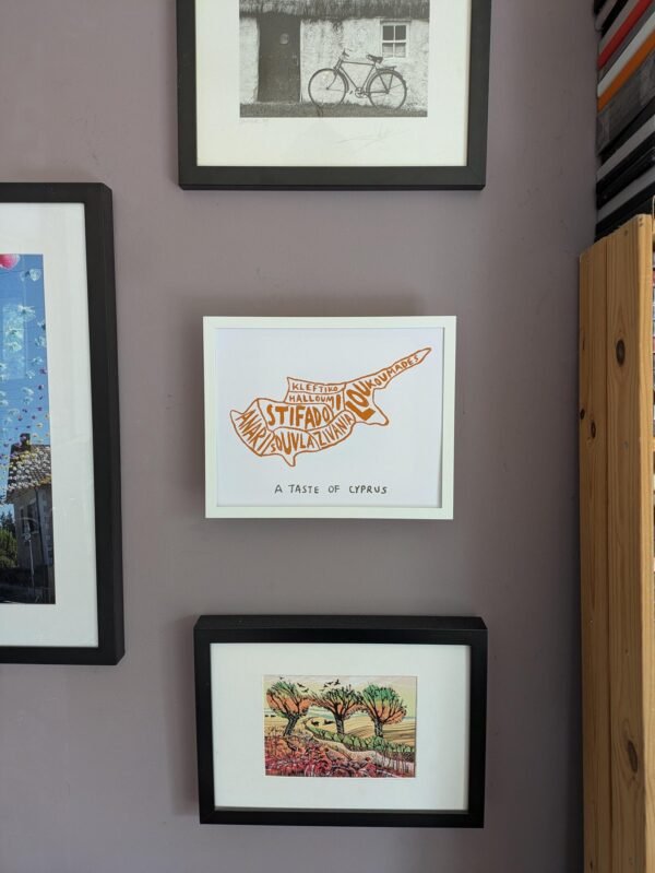Map of Cyprus food, 10 x 8in print - Image 4