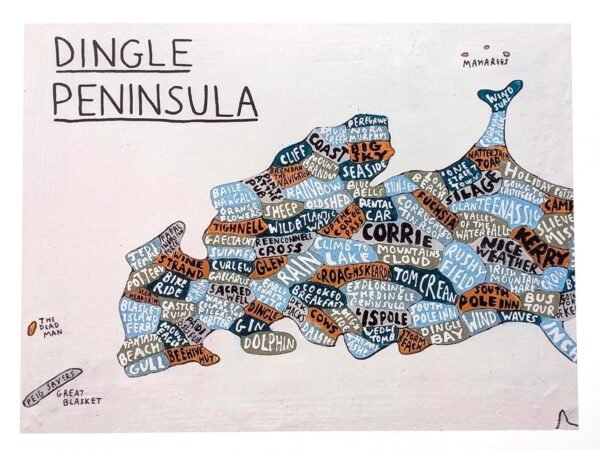 Dingle Peninsula map,10in x 8in print - Image 2