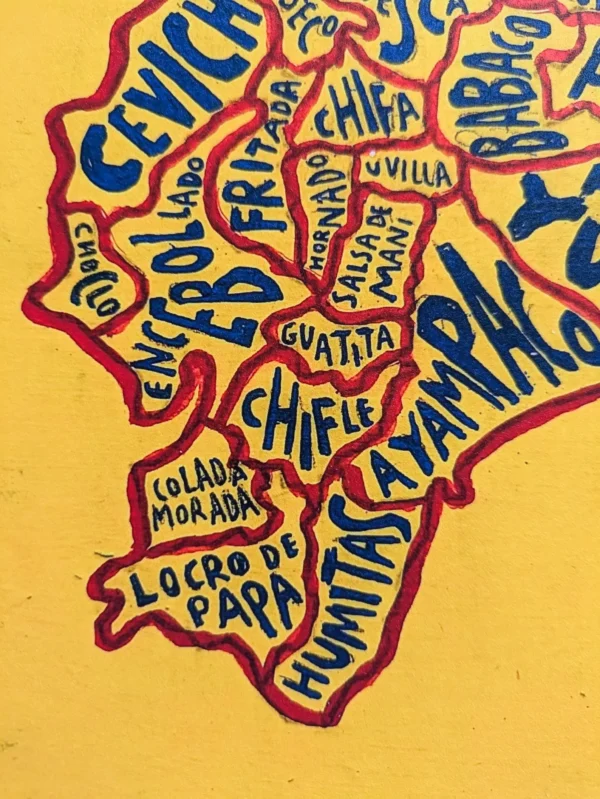 Ecuador map of traditional food and drink, 8in x 10in map print - Image 4