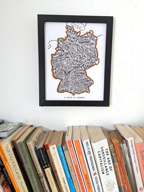 Germany map, food version I 8in x 10in print - Image 5
