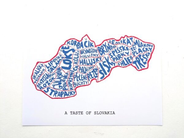 Slovakia Map of Food, 10in x 8in print - Image 4