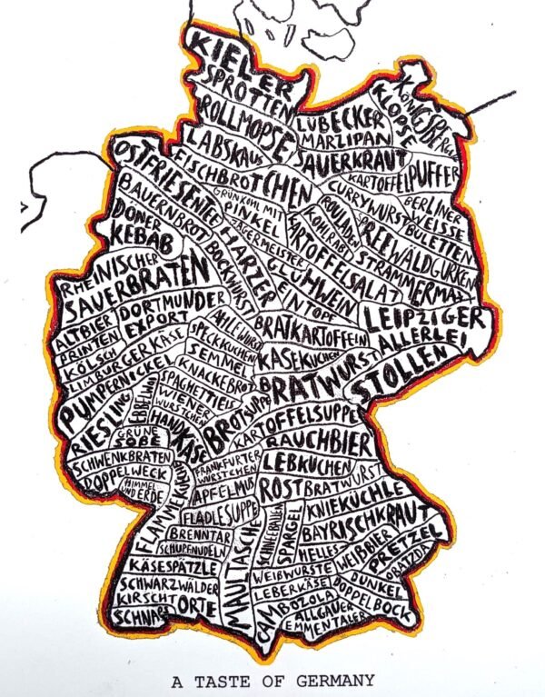 Germany map, food version I 8in x 10in print - Image 3