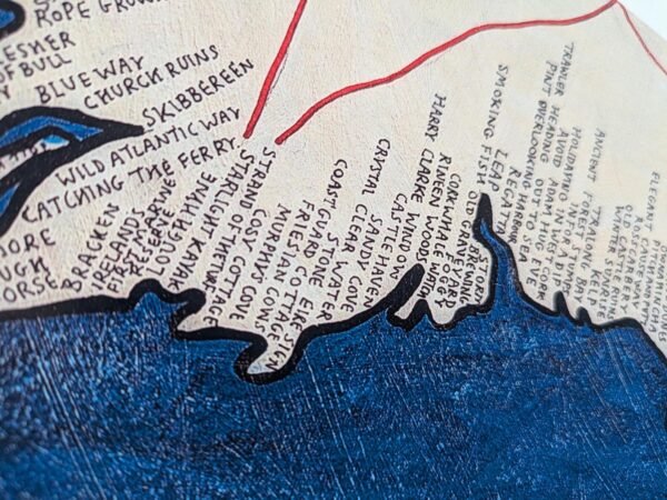 West Cork coast map | 10in x 8in  print - Image 3