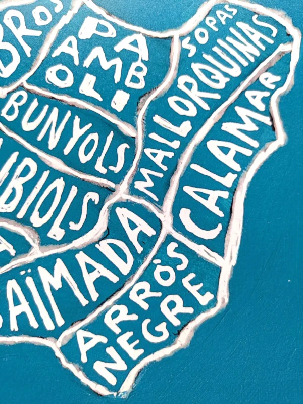 Mallorca map of food, 10in x 8in print - Image 2