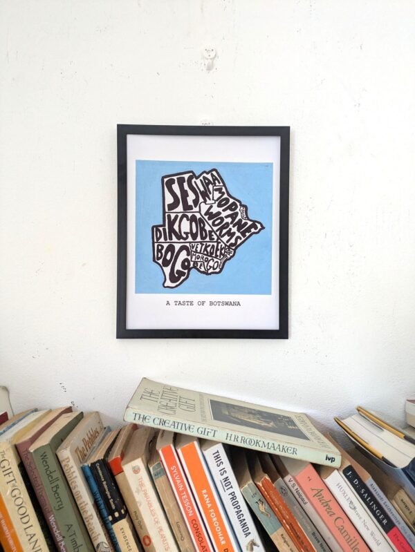 Map of Botswana, traditional food version | 8in x 10in print - Image 2